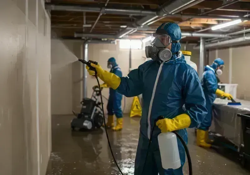 Basement Sanitization and Antimicrobial Treatment process in Royalton, IL