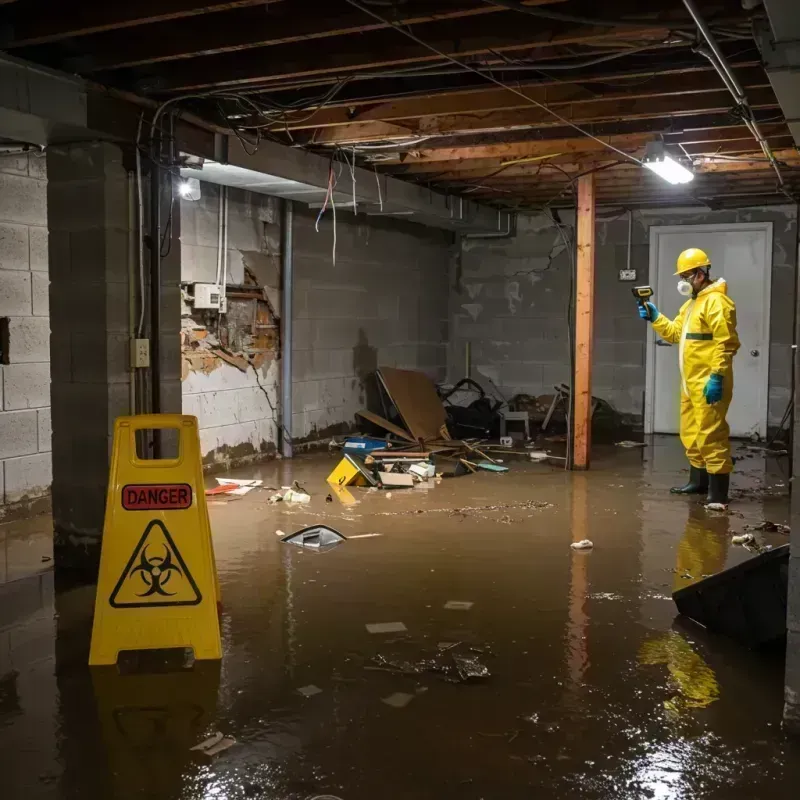 Flooded Basement Electrical Hazard in Royalton, IL Property